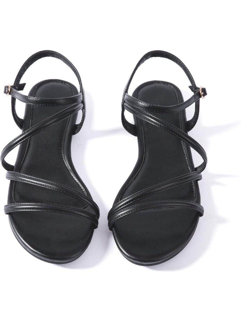 Stylish Strappy Gladiator Flat Sandals for Women - Comfortable Open Toe Ankle